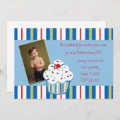 Invitation Confetti Cupcake (Devant / Derrière)