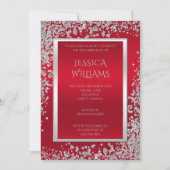 Invitation Confetti De Diamants & Ruby Red Anniversaire (Devant)