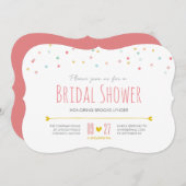 Invitation Confetti de douche nuptiale (Devant / Derrière)