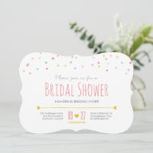 Invitation Confetti de douche nuptiale (Debout devant)