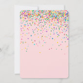 Invitation Confetti de fête du 49e anniversaire en rose (Dos)