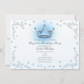 Invitation Confetti de la Couronne Blue & Silver (Devant)