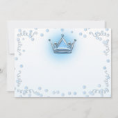 Invitation Confetti de la Couronne Blue & Silver (Dos)
