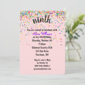 Invitation Confetti de la fête du 9e anniversaire (Debout devant)