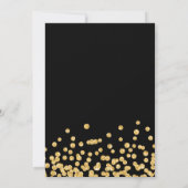 Invitation Confetti de la Parties scintillant d'or du bal de (Dos)