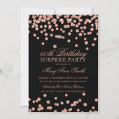Invitation Confetti de la Parties scintillant d'or Rose surpr (Devant)