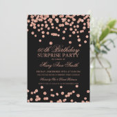 Invitation Confetti de la Parties scintillant d'or Rose surpr (Debout devant)