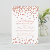 Invitation Confetti de la Rose d'or surprise 18e anniversaire (Debout devant)