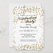 Invitation Confetti d'or Faux élégant et simple (Devant)