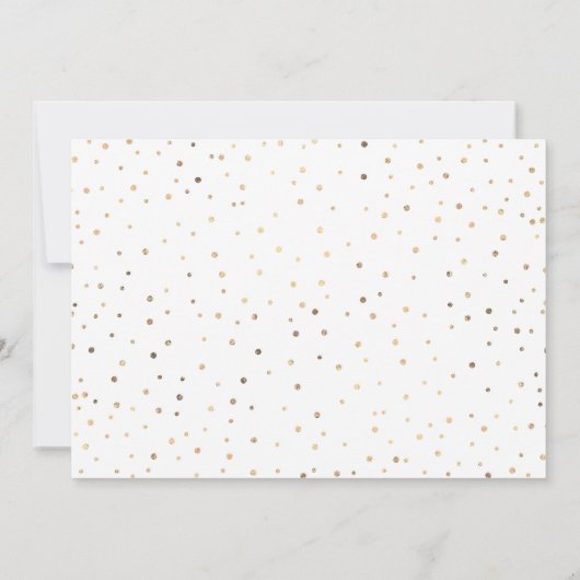 Invitation Confetti d'or | Fête Florale Moderne (Dos)