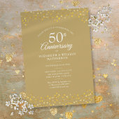 Invitation Confetti du 50e anniversaire du Mariage