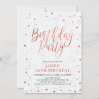 Confetti en cuivre et marbre Adulte 50ème Annivers