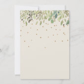 Invitation Confetti en or de lapin doux baby shower (Dos)