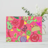 Invitation Confetti Fiesta rose (Debout devant)