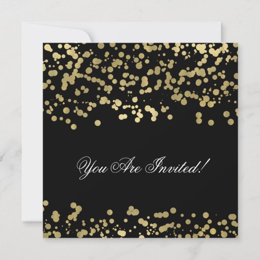 Invitation Confetti Gold Foil (Dos)