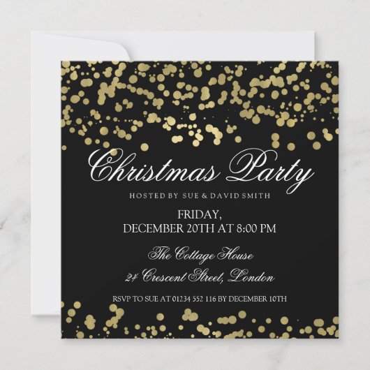 Invitation Confetti Gold Foil (Devant)