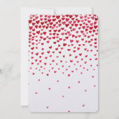 Invitation Confetti Hearts Mariage (Dos)