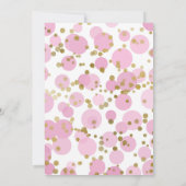 Invitation Confetti Hen's Party de Pink and Gold Foil (Dos)