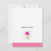 Invitation Confetti Ice Cream fête d'anniversaire (Dos)