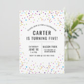 Invitation Confetti, Invitation d'anniversaire, TO (Debout devant)