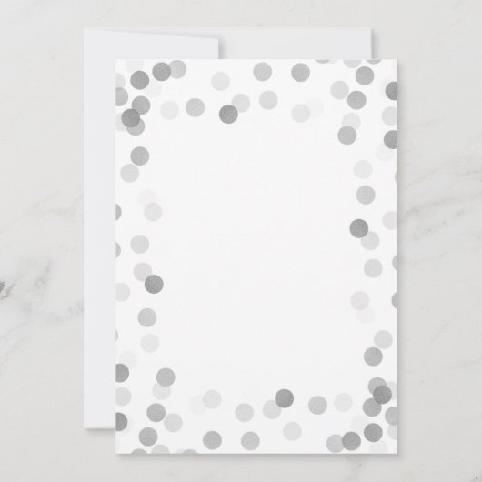 Invitation Confetti Mariage moderne simple (Dos)