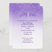 Invitation confetti parties scintillant 65e anniversaire (Devant / Derrière)