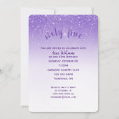 Invitation confetti parties scintillant 65e anniversaire (Devant)