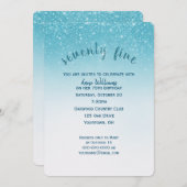 Invitation confetti parties scintillant 75e anniversaire (Devant / Derrière)