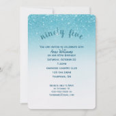 Invitation confetti parties scintillant 95e anniversaire (Devant)