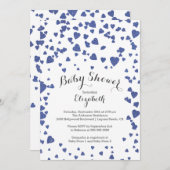 Invitation Confetti Parties scintillant Baby shower cardiaque (Devant / Derrière)