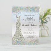 Invitation Confetti, Parties scintillant en argent Fête des m (Debout devant)