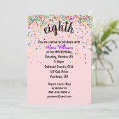 Invitation Confetti pour la fête du 8e anniversair (Debout devant)