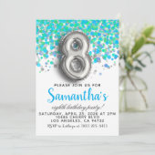 Invitation Confetti pour le 8e anniversaire (Debout devant)