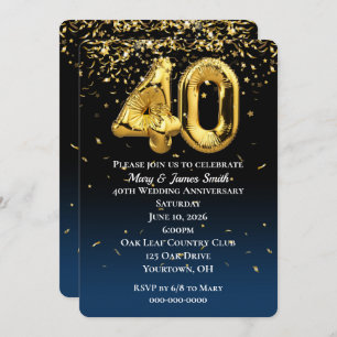 Invitation Confetti pour les ballons d'or du 40e a