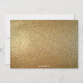 Invitation Confetti Quinceanera rose et or 15e anniversaire (Dos)