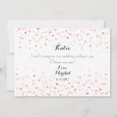 Invitation Confetti Rose Serez-Vous Ma Fille Fleur (Dos)