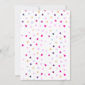 Invitation Confetti rose violet 2e fille anniversaire (Dos)