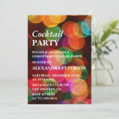 Invitation Confetti scintillant pour dîner de fête de cocktai (Debout devant)