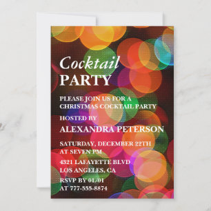 Invitation Confetti scintillant pour dîner de fête de cocktai