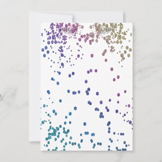 Invitation Confetti Sparkle | Douche à poussière diamant colo (Dos)