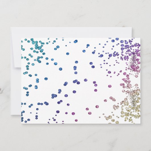 Invitation Confetti Sparkle | Mariage de poussière diamant co (Dos)