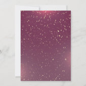 Invitation Confetti Tiara Bourgogne Fleurs Douce 16 Party (Dos)