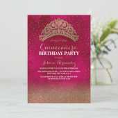 Invitation Confetti Tiara en or rose Parties scintillant de l (Debout devant)