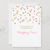 Invitation Confetti Vow Renouvellement en or rose clair Invit (Devant)