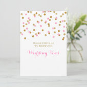 Invitation Confetti Vow Renouvellement en or rose clair Invit (Debout devant)