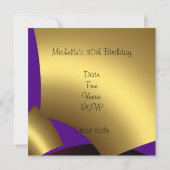 Invitation Confettis abstraits d'or d'invitation (Dos)