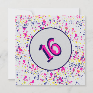 Invitation Confettis Amusants Conception de Paillettes 16 Inv