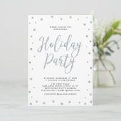 Invitation Confettis Argent | Fête Moderne et Simple pour les (Debout devant)