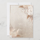 Invitation Confettis Boho Fleurs Pampas 30e Anniversaire (Dos)