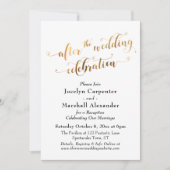 Invitation Confettis de célébration de mariage dorés après la (Devant)